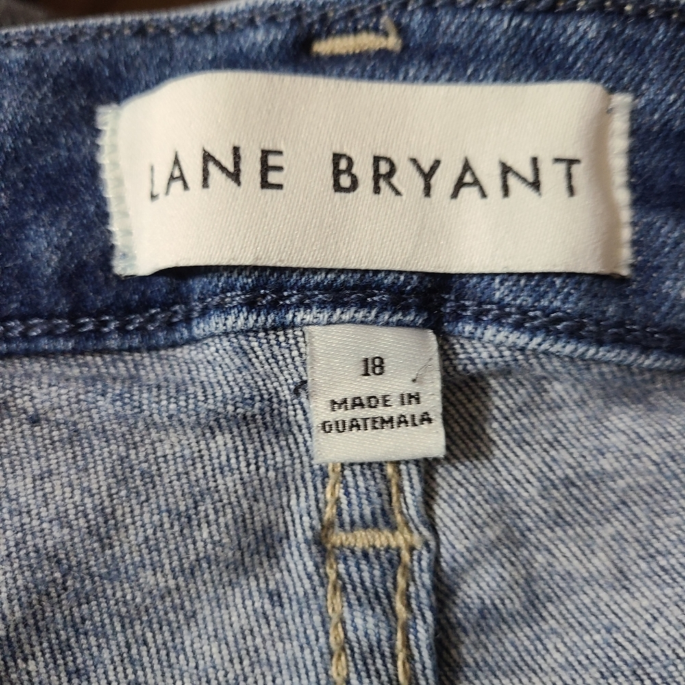 Lane Bryant Plus Size Mid Rise Distressed Skinny Jeans - Picture 9 of 10